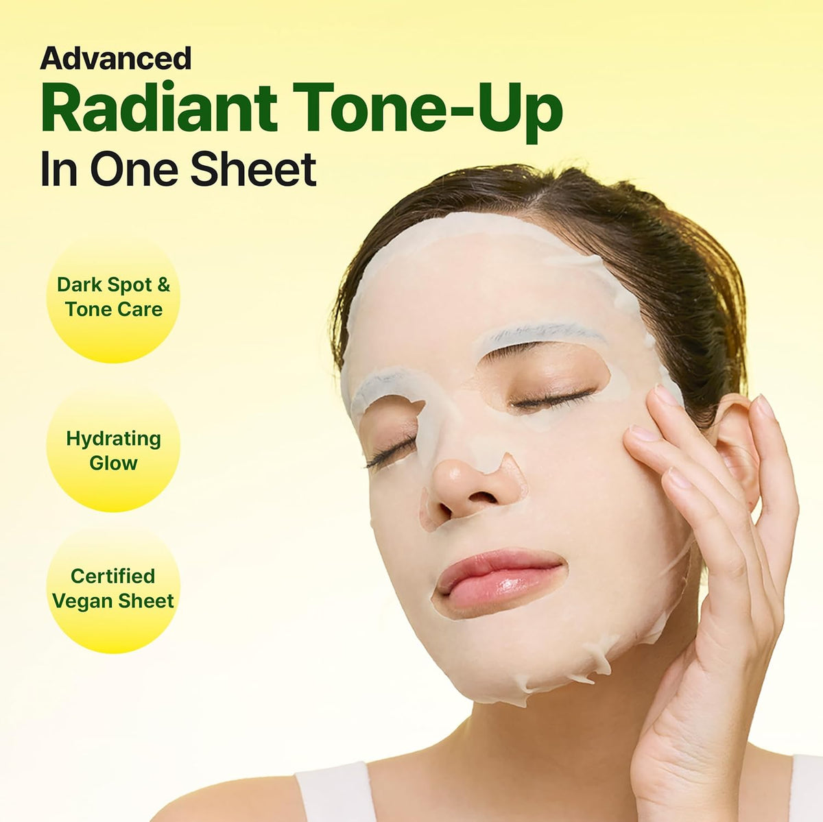 GOODAL Green Tangerine Vita C Dark Spot Care Serum Sheet Mask – Brightening Vitamin C Sheet Mask