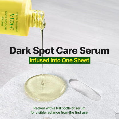 GOODAL Green Tangerine Vita C Dark Spot Care Serum Sheet Mask – Brightening Vitamin C Sheet Mask