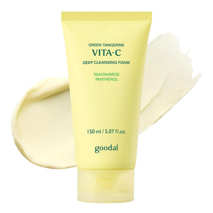 GOODAL Green Tangerine Vitamin C Deep Cleansing Foam – Brightening Cleanser with Niacinamide & Panthenol