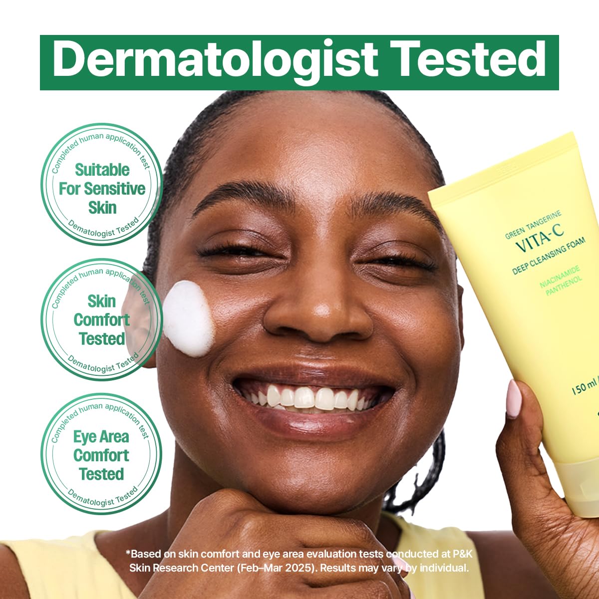 GOODAL Green Tangerine Vitamin C Deep Cleansing Foam – Brightening Cleanser with Niacinamide & Panthenol
