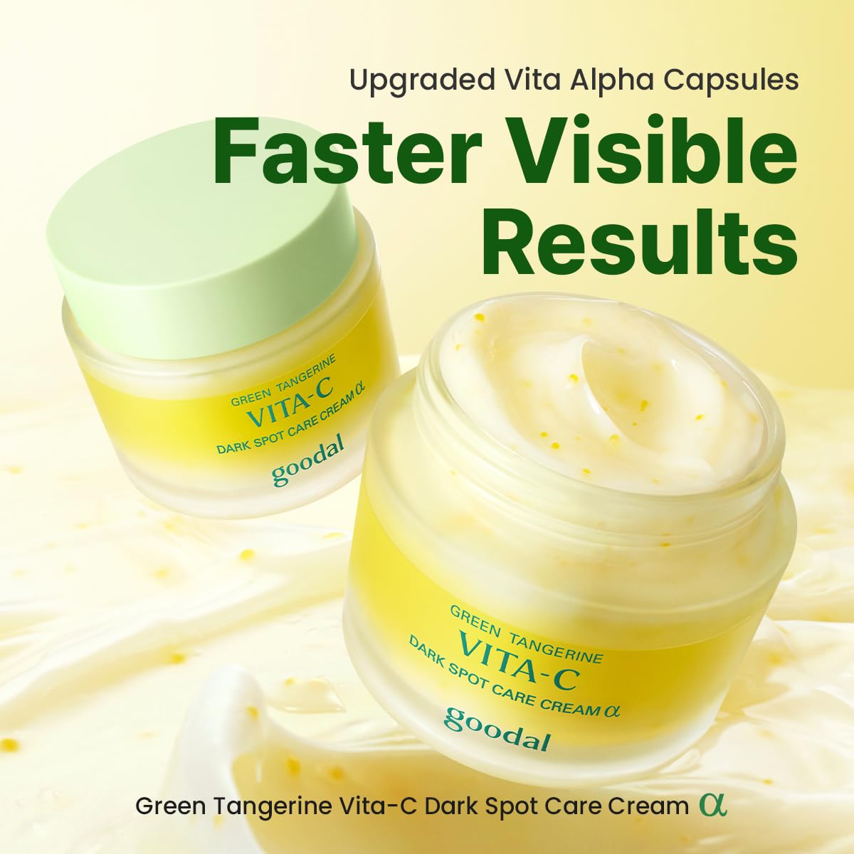 GOODAL Green Tangerine Vitamin C Cream Alpha – Brightening Moisturizer for Dark Spots