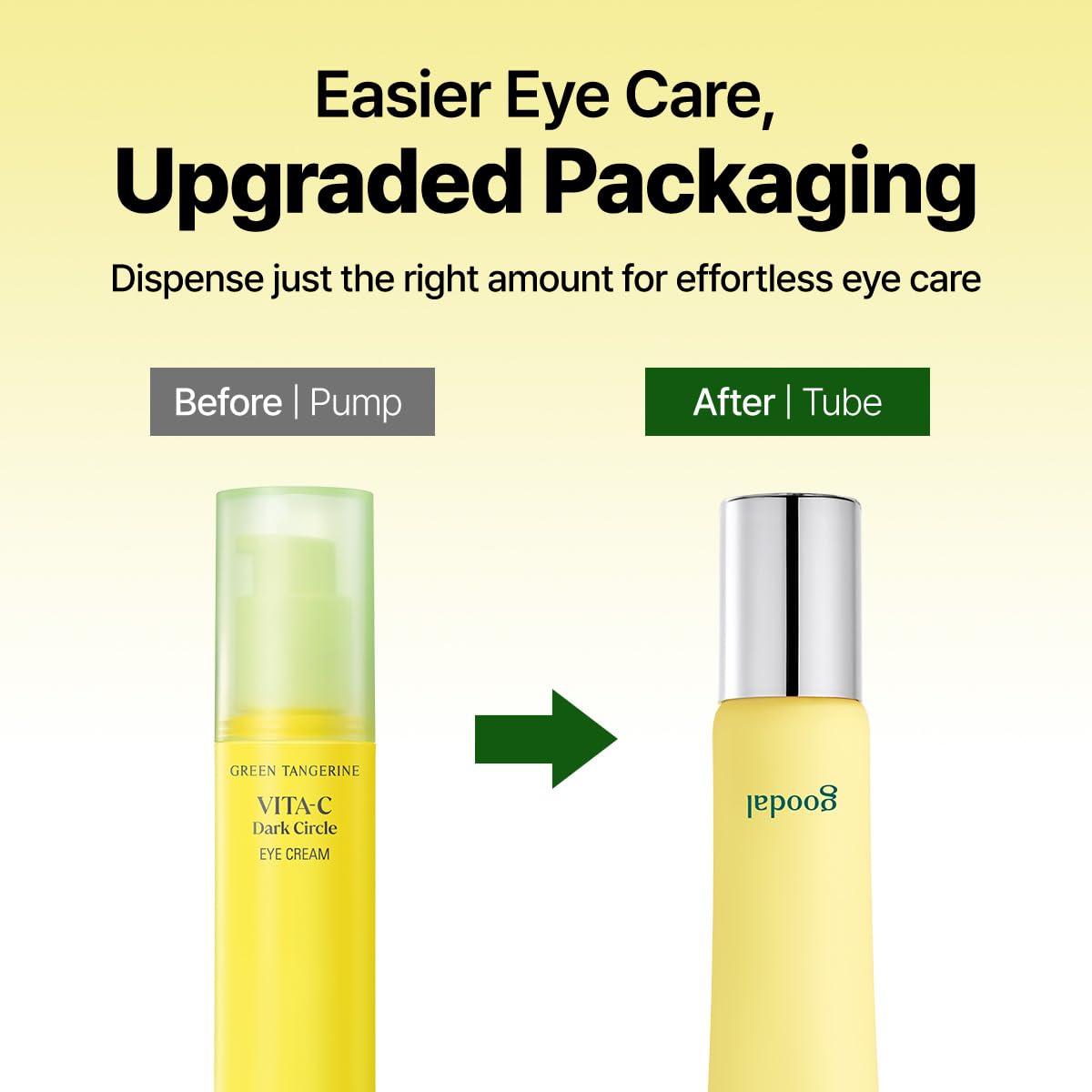 GOODAL Green Tangerine Vita C Dark Circle Eye Cream – Brightening Eye Cream with peptides