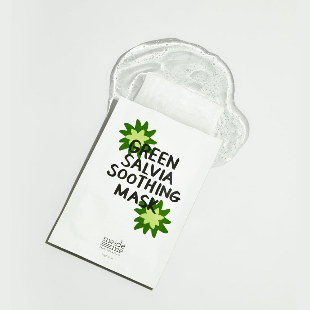 MEIDEME Green Salvia Soothing Mask Sheet 5pcs